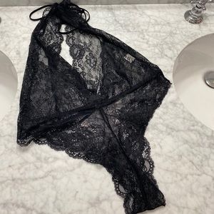 Black Lace Teddy Lingerie